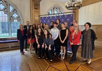 13 Students and a Professor  Inducted into Sigma Beta Delta