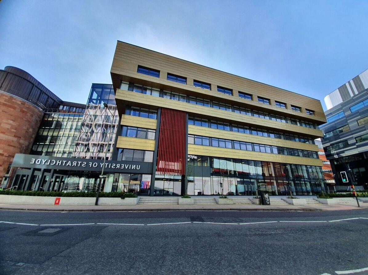 The exterior of the University of Strathclyde's business school